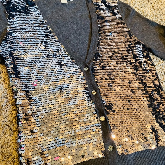 Michael Kors Silver Sequined Cardigan - Picture 7 of 13